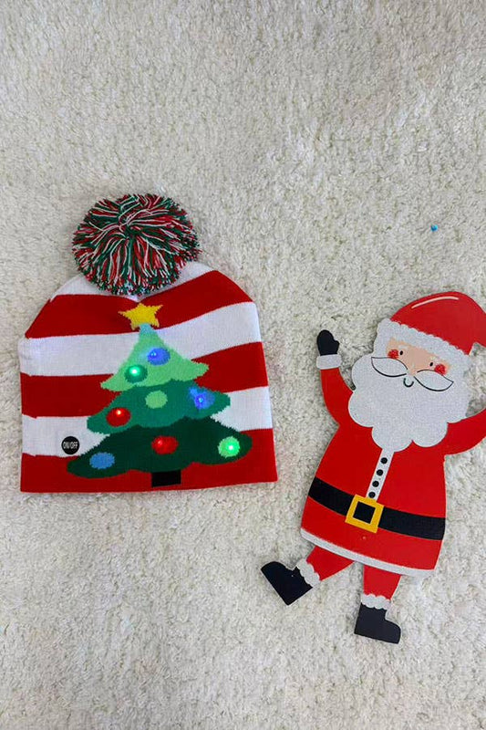Unisex Christmas hat toddler kids hat w/lights