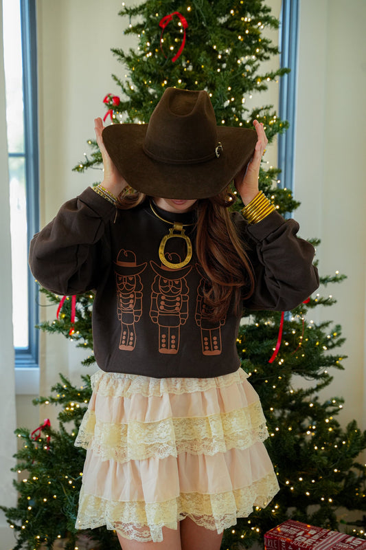 COWBOY NUTCRACKER CREWNECK