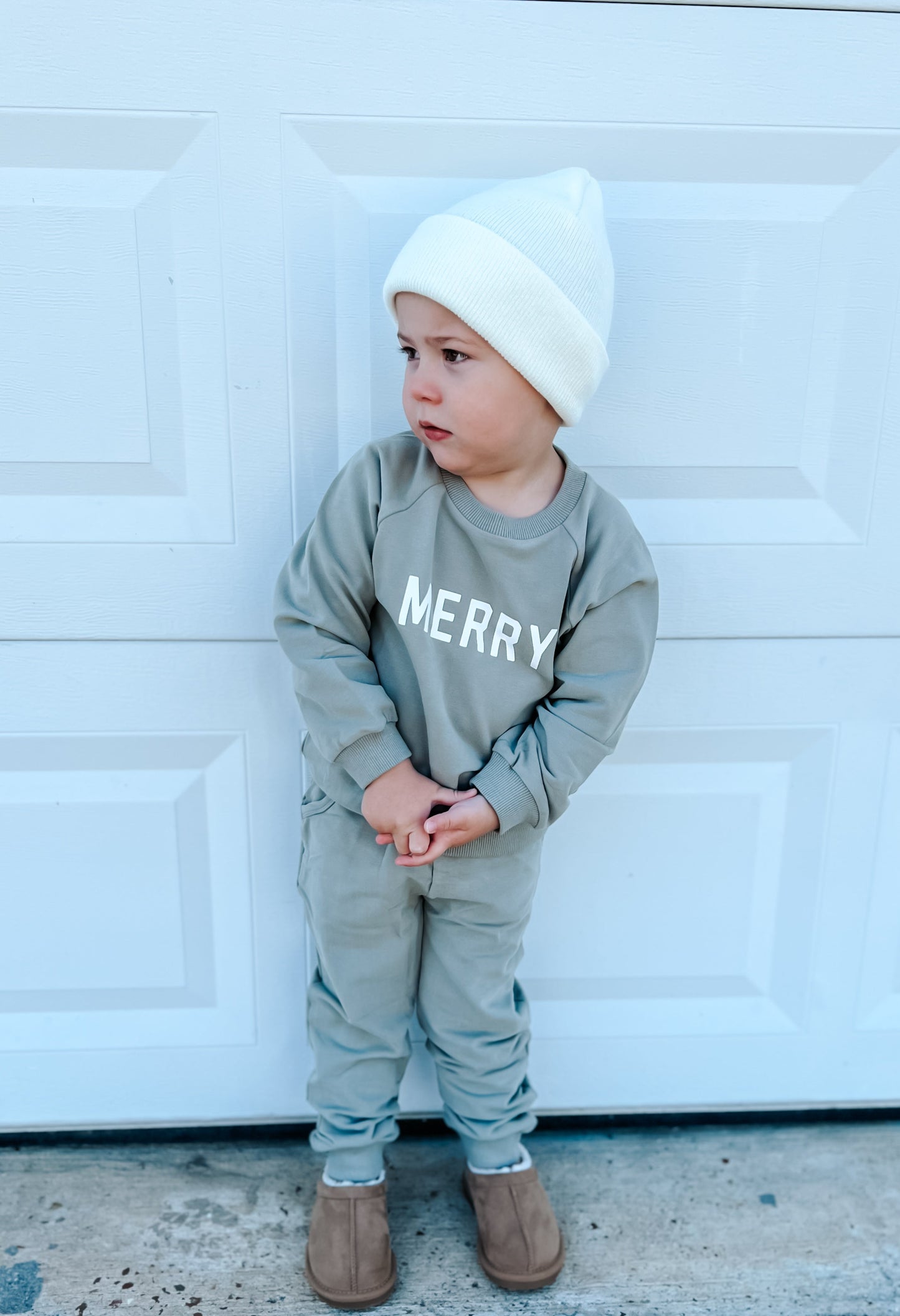 Merry Graphic Organic Cotton 2pc Jogger Set
