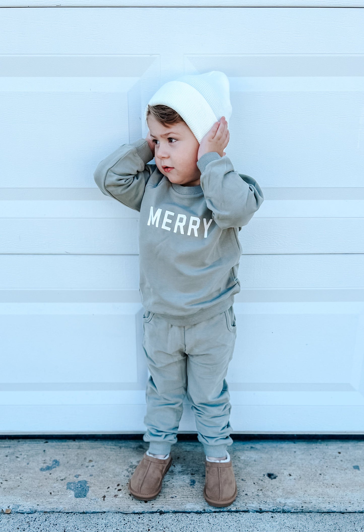 Merry Graphic Organic Cotton 2pc Jogger Set