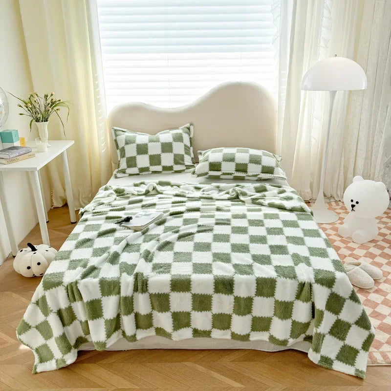 Checkered Plush Blanket
