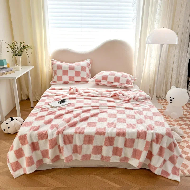 Checkered Plush Blanket