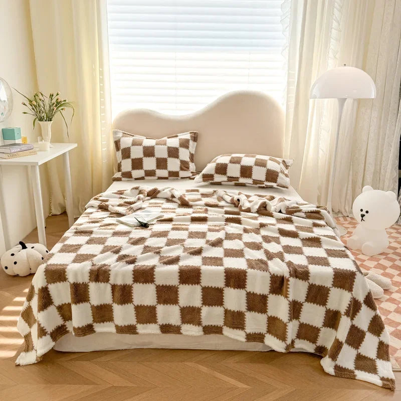 Checkered Plush Blanket