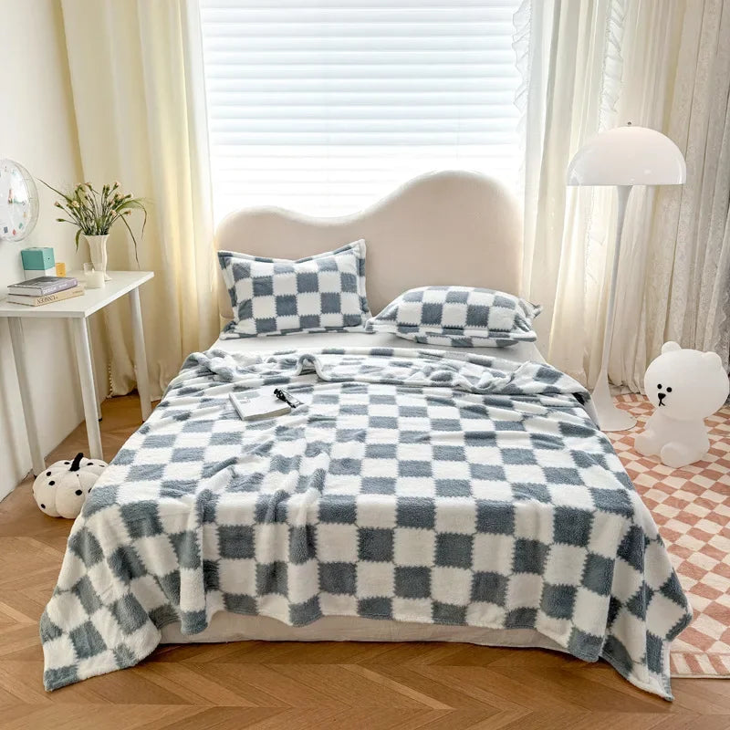 Checkered Plush Blanket