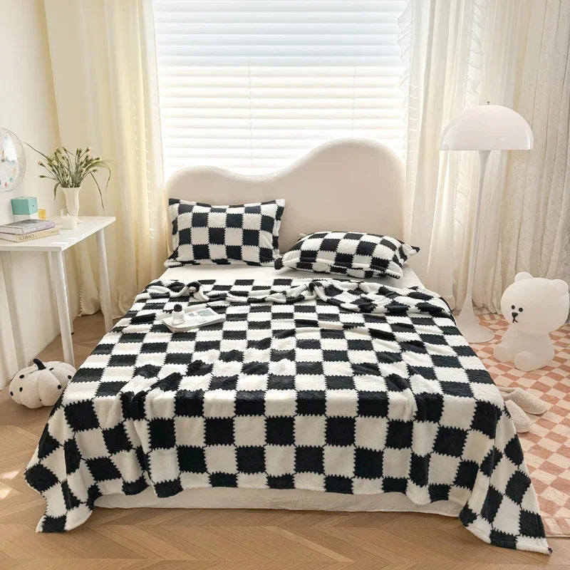 Checkered Plush Blanket