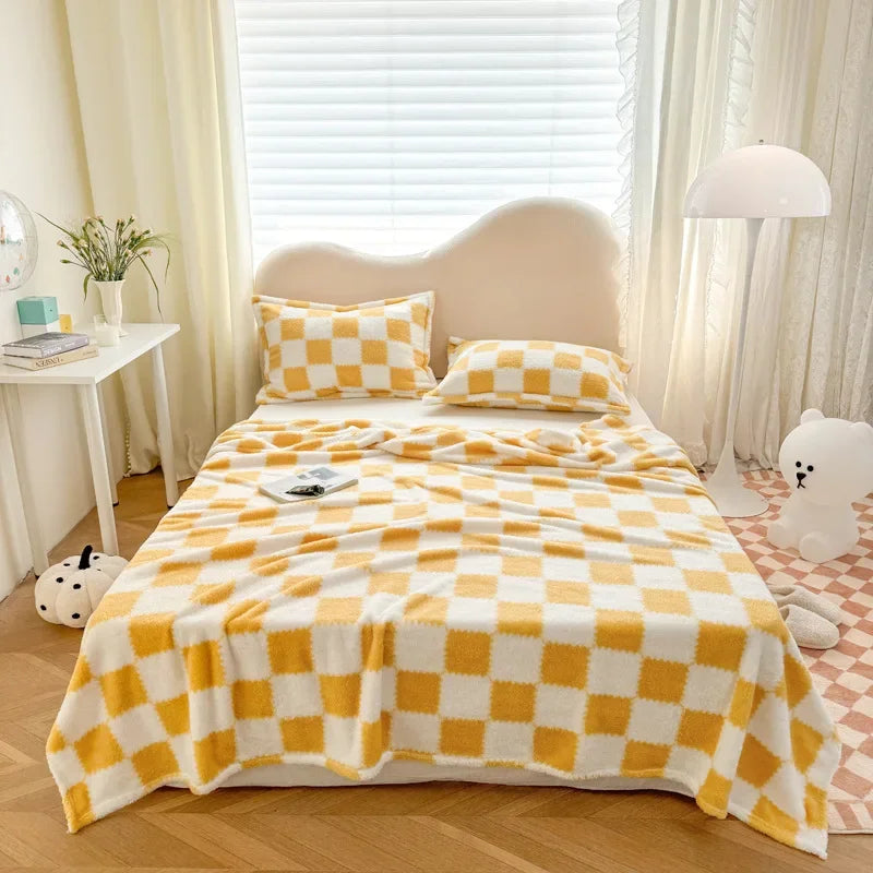 Checkered Plush Blanket