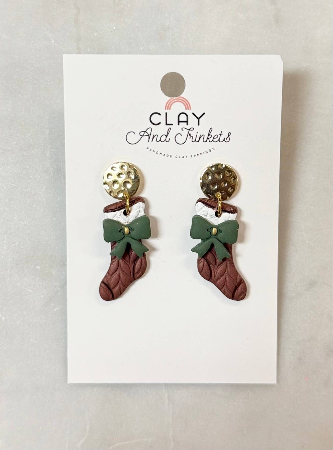 Clay and Trinkets - Hung by the Chimney Dangle Stockings