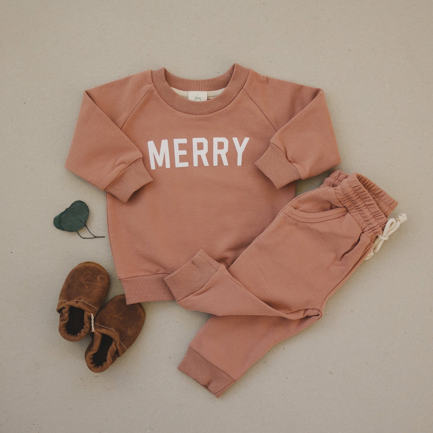 Merry Organic Cotton 2pc Jogger Set *3-6 & 6-12 months left